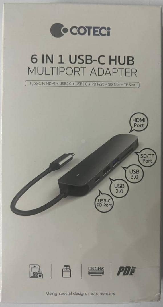 USB-C Dock Coteci 6in1 - 1