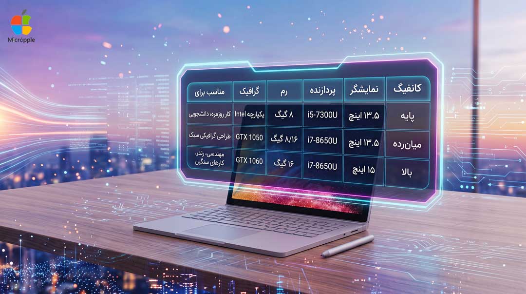 مقایسه مدلهای سرفیس بوک 2